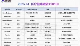 2025 年 AI 医疗融资盘点：十大公司引领行业新风向