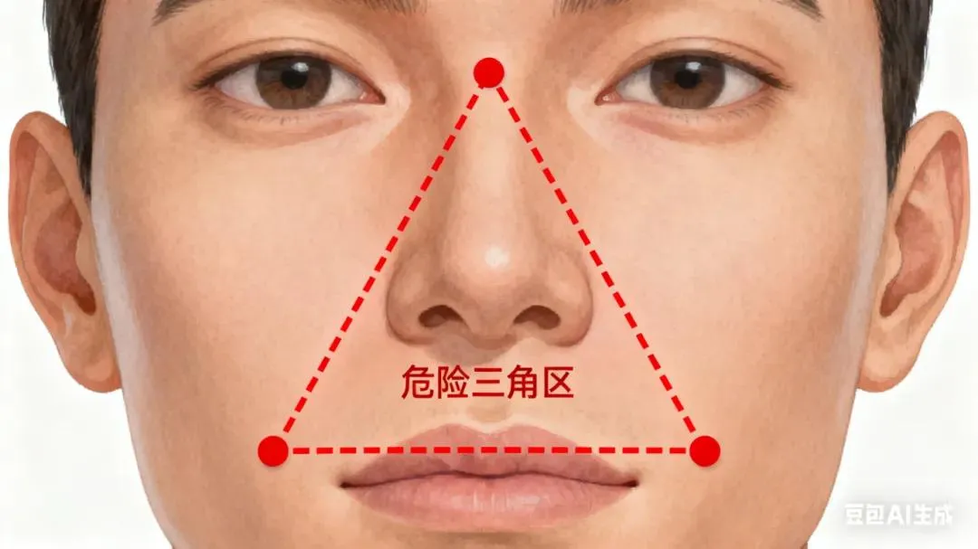 20 岁男生挤痘进 ICU，脸部“危险三角区”痘痘为啥不能挤？有何风险？