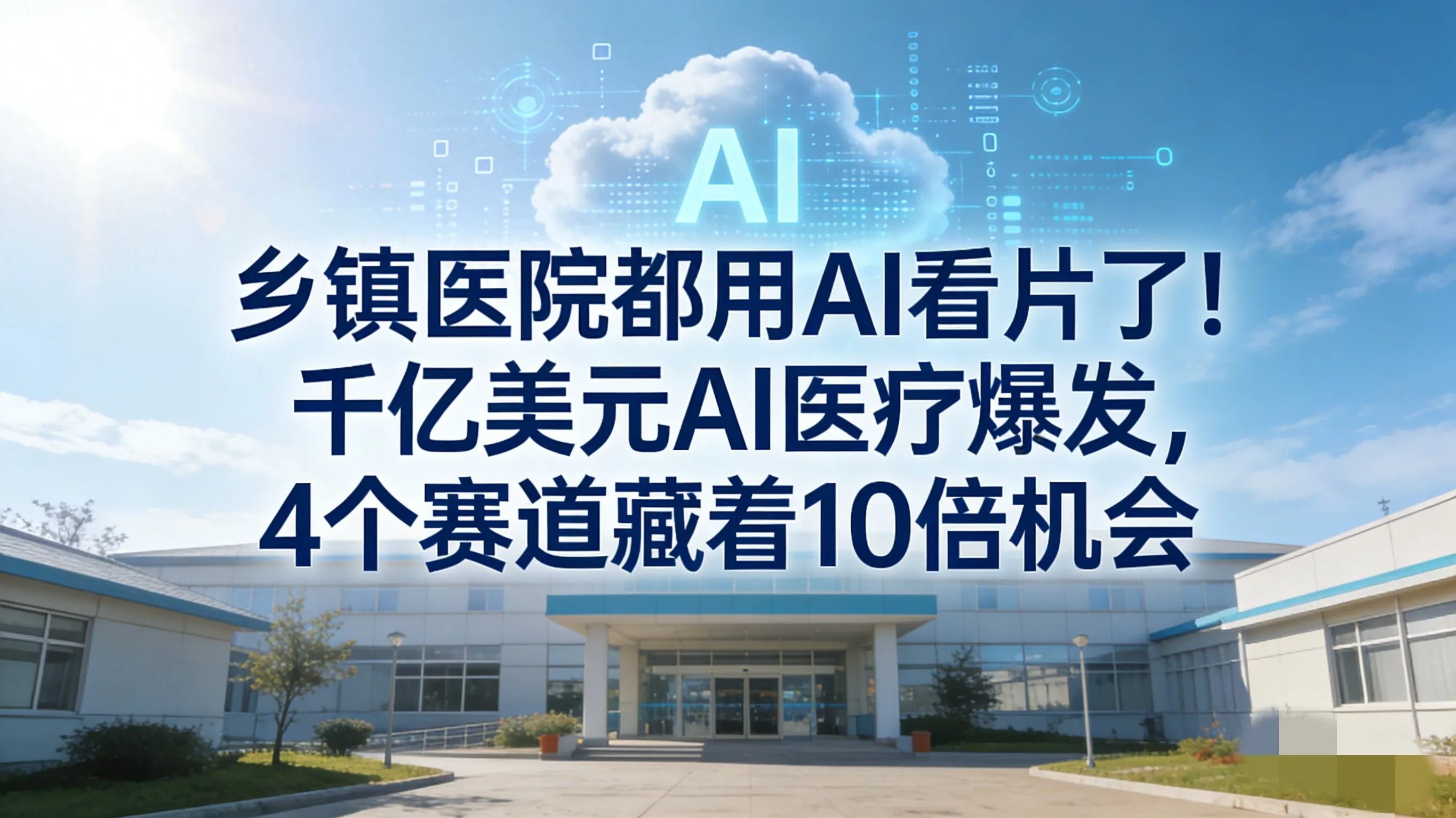 AI 医疗迎来黄金时代，四大核心赛道各有何潜力？普通人如何把握机会？
